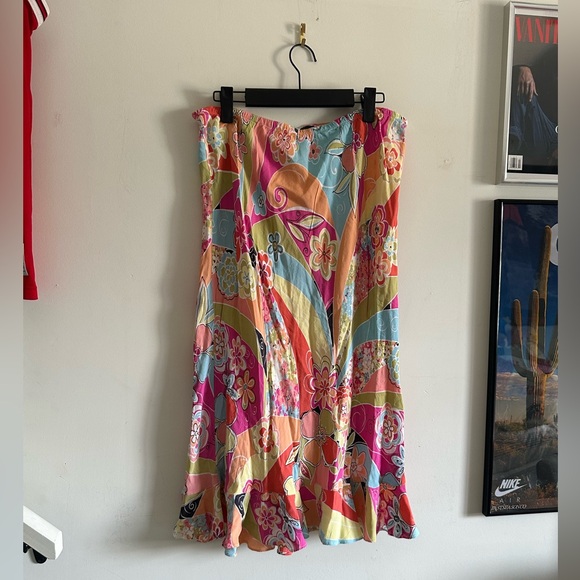 y2k floral vintage flowy maxi skirt 💐 - Picture 2 of 4